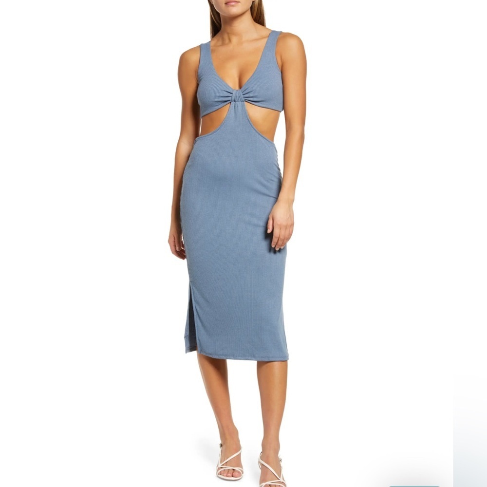 SOCIALITE Cutout Sleeveless Dress KDR116006-N Navy Blue - Picture 3 of 4